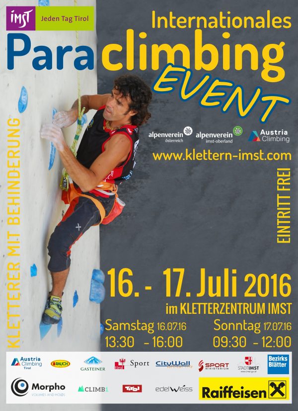 Paraclimbing Event Imst Poster 2016